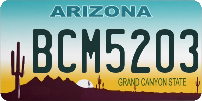 AZ license plate BCM5203