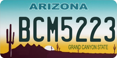 AZ license plate BCM5223