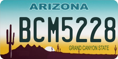 AZ license plate BCM5228