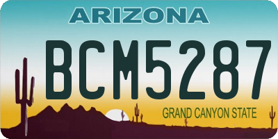 AZ license plate BCM5287