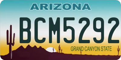 AZ license plate BCM5292