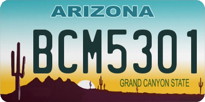 AZ license plate BCM5301