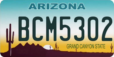 AZ license plate BCM5302