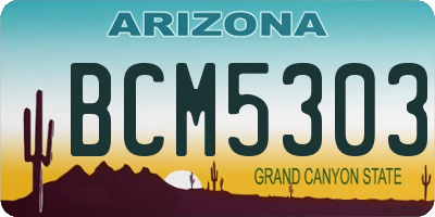 AZ license plate BCM5303