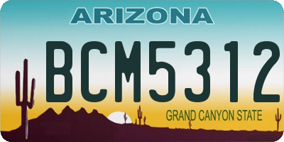 AZ license plate BCM5312