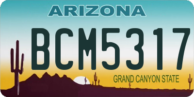 AZ license plate BCM5317