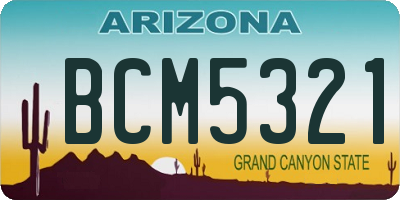 AZ license plate BCM5321