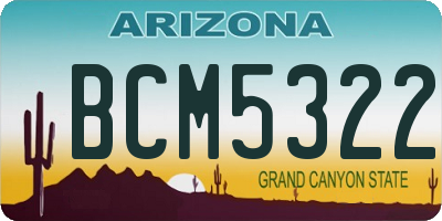 AZ license plate BCM5322