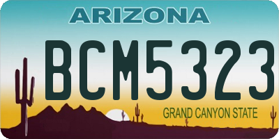 AZ license plate BCM5323