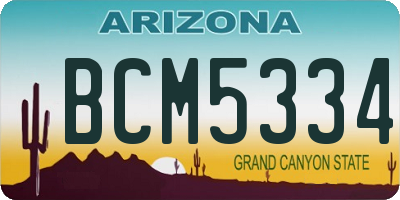 AZ license plate BCM5334