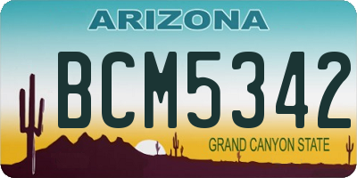 AZ license plate BCM5342