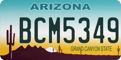 AZ license plate BCM5349