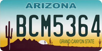 AZ license plate BCM5364