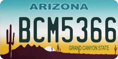 AZ license plate BCM5366