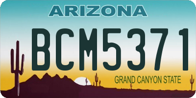 AZ license plate BCM5371