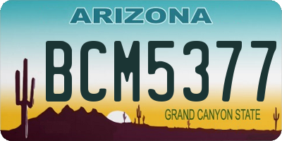 AZ license plate BCM5377