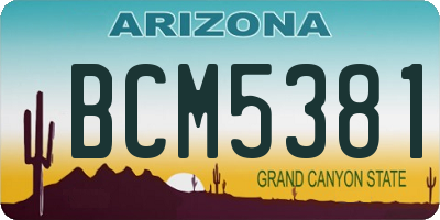 AZ license plate BCM5381