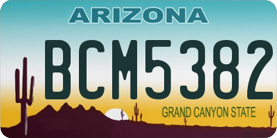 AZ license plate BCM5382