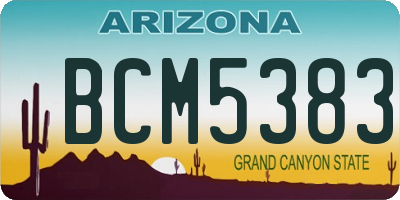 AZ license plate BCM5383