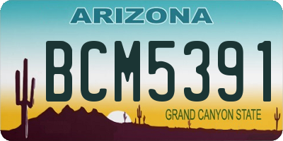 AZ license plate BCM5391