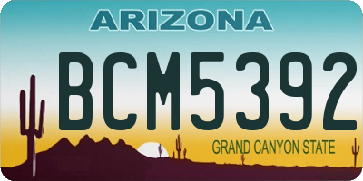 AZ license plate BCM5392