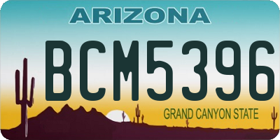 AZ license plate BCM5396