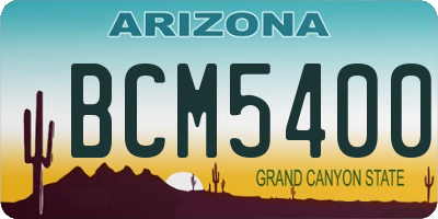 AZ license plate BCM5400