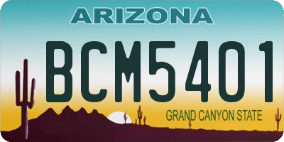 AZ license plate BCM5401