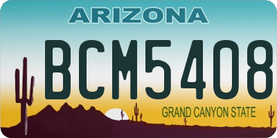 AZ license plate BCM5408