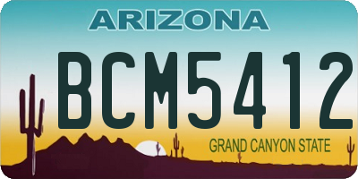 AZ license plate BCM5412