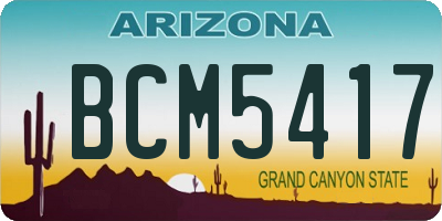 AZ license plate BCM5417