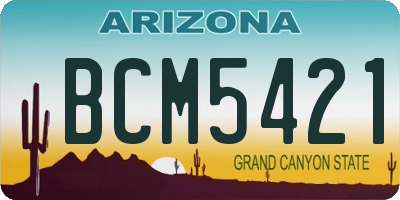 AZ license plate BCM5421