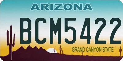 AZ license plate BCM5422