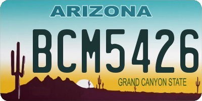 AZ license plate BCM5426