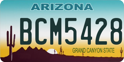 AZ license plate BCM5428