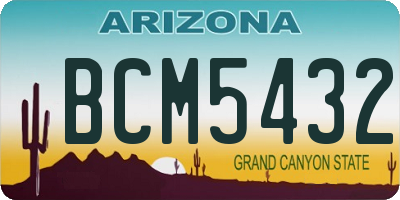 AZ license plate BCM5432