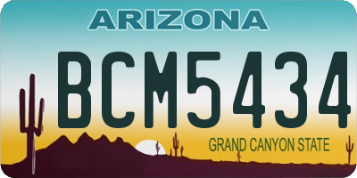 AZ license plate BCM5434