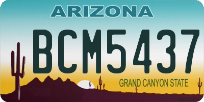 AZ license plate BCM5437