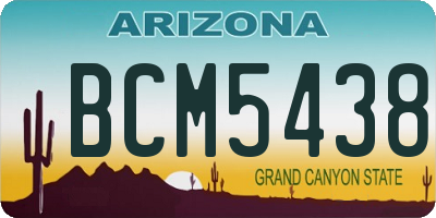 AZ license plate BCM5438