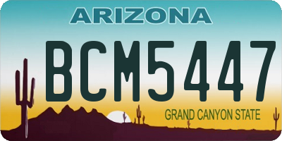 AZ license plate BCM5447