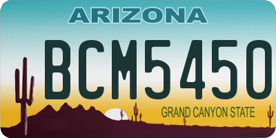 AZ license plate BCM5450