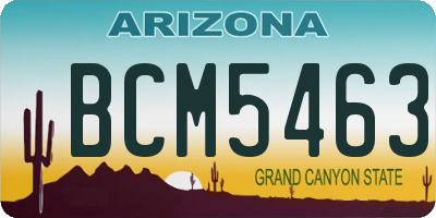 AZ license plate BCM5463