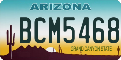 AZ license plate BCM5468