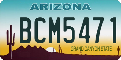 AZ license plate BCM5471