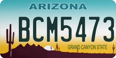 AZ license plate BCM5473