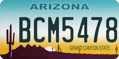 AZ license plate BCM5478