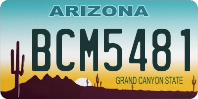 AZ license plate BCM5481