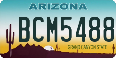 AZ license plate BCM5488