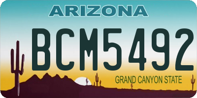 AZ license plate BCM5492