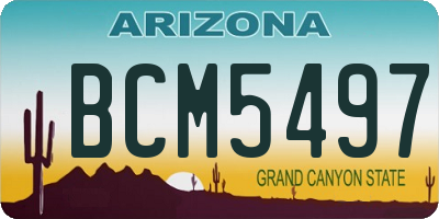 AZ license plate BCM5497